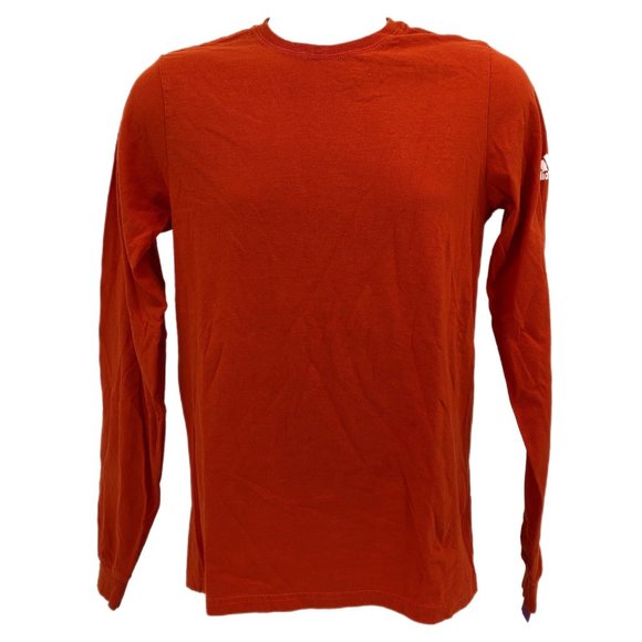 adidas Orange Logo Accent Long Sleeve T-Shirt | Made in Honduras - Picture 1 of 4